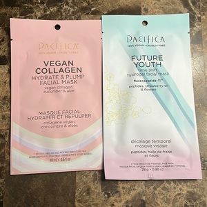 New lot of two facial masks Pacifica vegan collagen and future youth